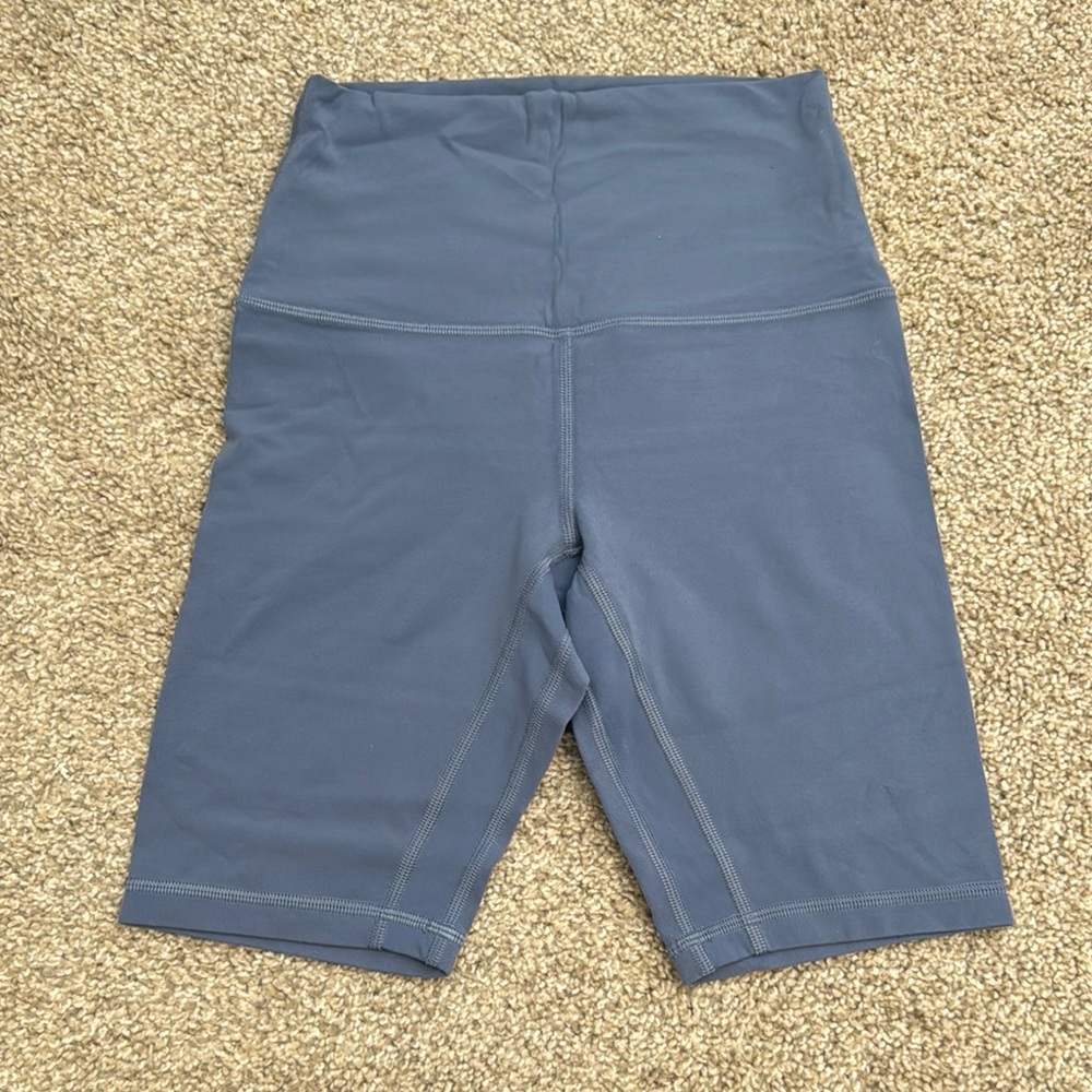 Lululemon Blue High-Waisted Biker Shorts